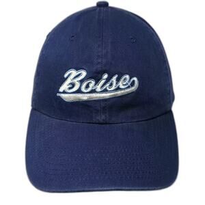 Perrin Boise Embroidered Blue White Baseball Cap OS Adjustable Slideback Hat